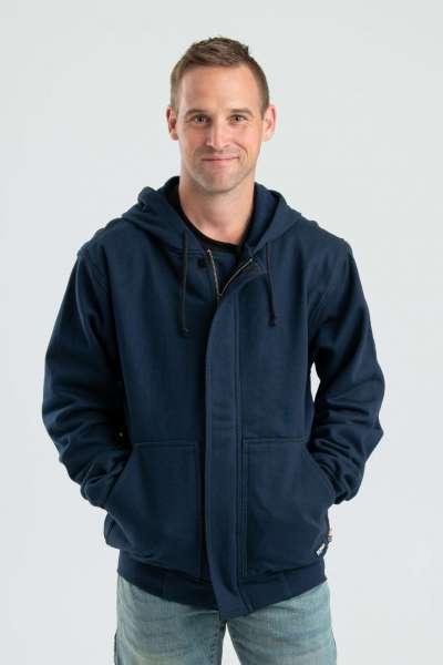 Berne FRSZ19 Men'S Flame Resistant Full-Zip Hooded Sweatshirt