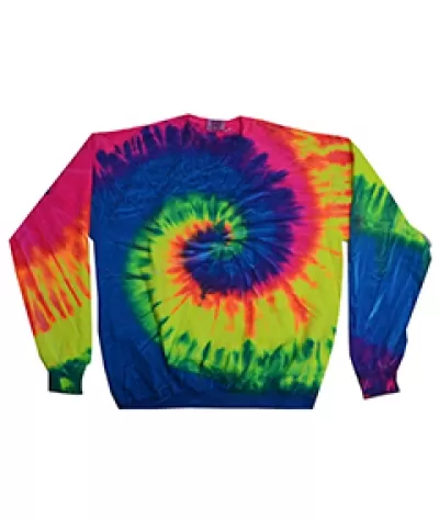 Tie-Dye H8150 Adult 8.5 Oz., 80/20 Crew Neck Fleece With Hand-Dyed Color Combinations