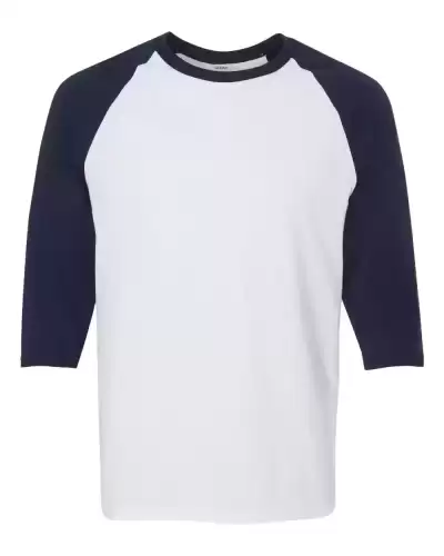 Gildan 5700 Unisex Heavy Cotton? Raglan Three-Quarter Sleeve T-Shirt 2 Pack