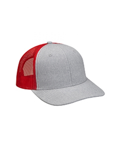 Adams PV102 Heather Woven/Soft Mesh Trucker Cap