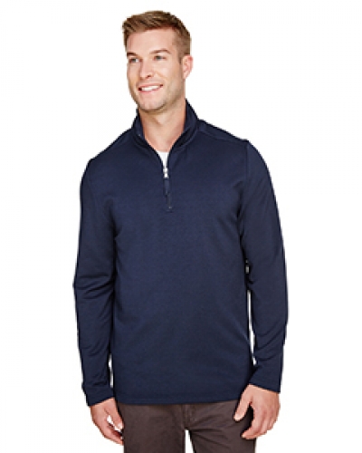 UltraClub UC792 Men'S Coastal Pique Fleece Quarter-Zip