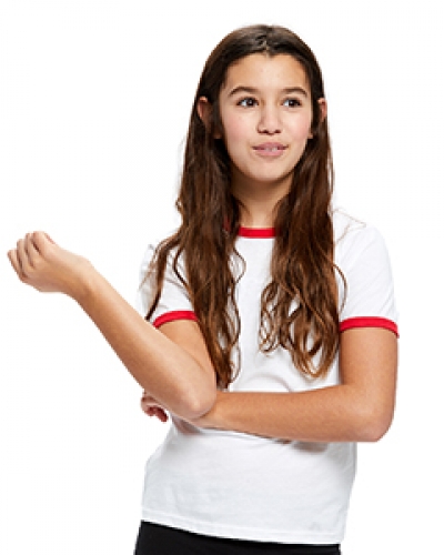 US Blanks US2609K Youth Classic Ringer T-Shirt