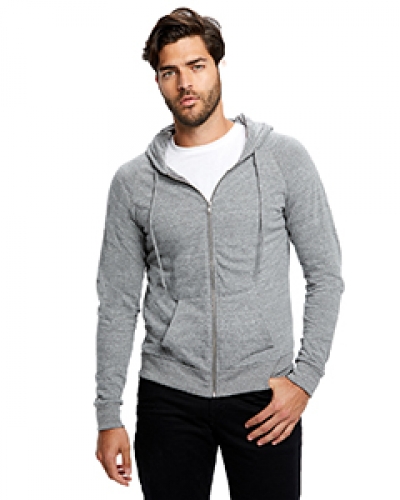 US Blanks US655 Unisex 4.9 Oz. Long-Sleeve Zip Hoodie