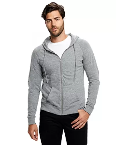 US Blanks US655 Unisex 4.9 Oz. Long-Sleeve Zip Hoodie