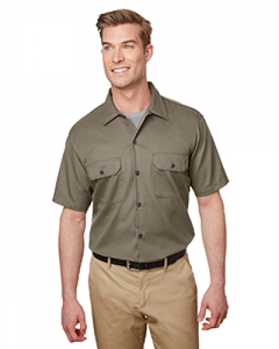 Dickies WS673 Men'S Short Sleeve Slim Fit Flex Twill Work Shirt