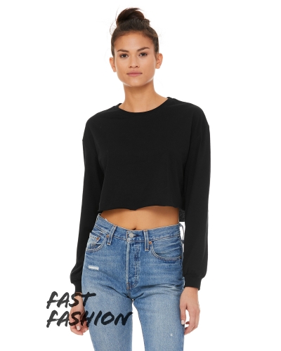 Bella + Canvas 6501B Fast Fashion Ladies' Cropped Long-Sleeve T-Shirt
