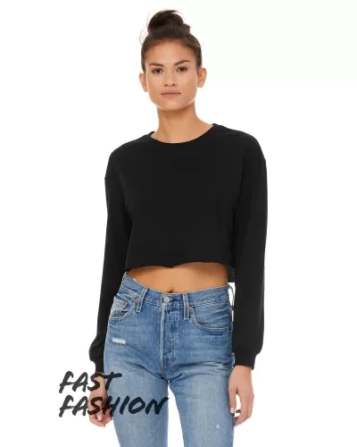 Bella + Canvas 6501B Fast Fashion Ladies' Cropped Long-Sleeve T-Shirt