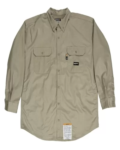 Berne FRSH10T Men's Tall Flame-Resistant Button Down Work Shirt