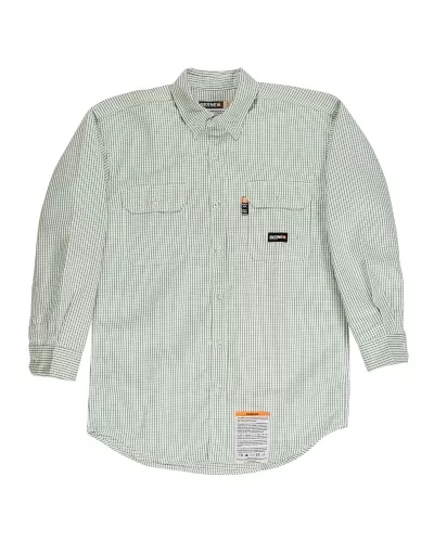 Berne FRSH21T Men's Tall Flame-Resistant Down Plaid Work Shirt