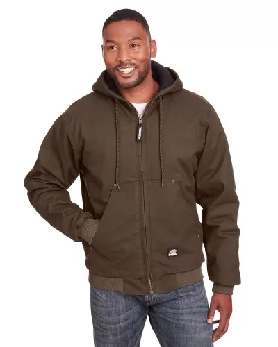 Berne HJ375T Men's Tall Highland Washed Cotton Duck Hooded Jacket