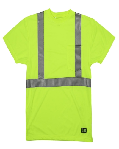 Berne HVK012T Men's Tall Hi-Vis Class 2 Performance Short Sleeve T-Shirt