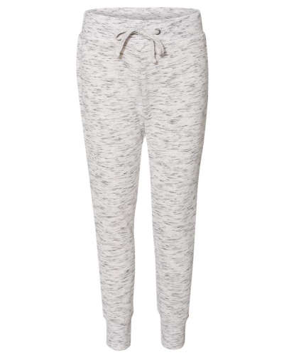 J America JA8675 Ladies' Melange Fleece Jogger Pant