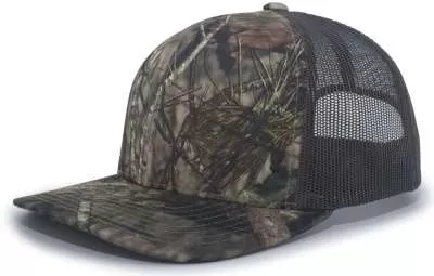 Pacific Headwear 108C Camo Snapback Trucker Cap