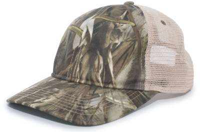 Pacific Headwear 637C Vintage Camo Soft Trucker Snapback Cap