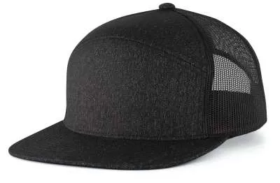Pacific Headwear P710 Heather 6-Panel Arch Trucker Snapback Cap