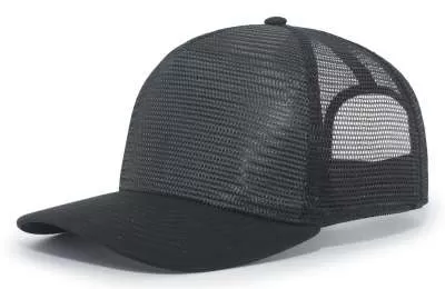 Pacific Headwear P724 5-Panel Mesh Overlay Trucker Snapback