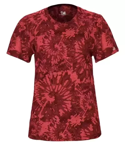 Badger Sport 497400 Tie-Dye Tri-Blend Women'S Tee