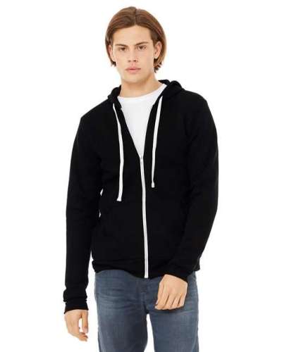 Bella + Canvas 3909 Unisex Triblend Sponge Fleece Full-Zip Hoodie