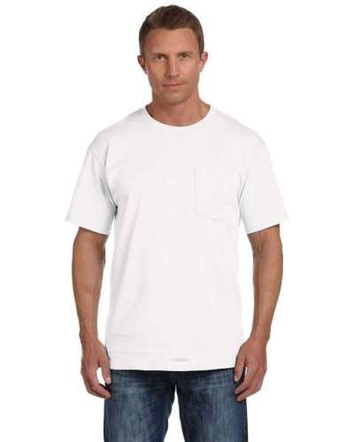 Fruit of the Loom 3931P Adult HD Cotton Pocket T-Shirt