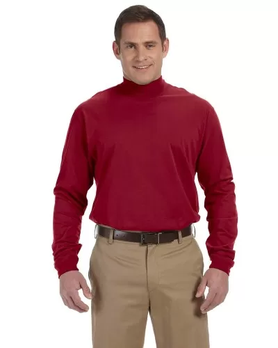 Devon & Jones D420 Adult Sueded Cotton Jersey Mock Turtleneck
