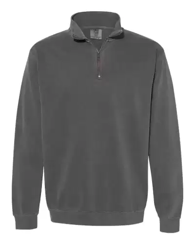 Comfort Colors 1580 Unisex Garment-Dyed Quarter-Zip Sweatshirt 2 Pack