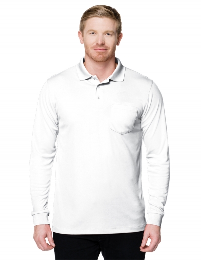 Tri Mountain K020Pls Vital Pocket Long Sleeve Mini-Pique Polo