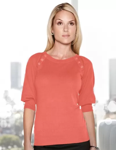 Tri Mountain Lb925 Emma Women'S Knit Elbow Sleeve Sweater