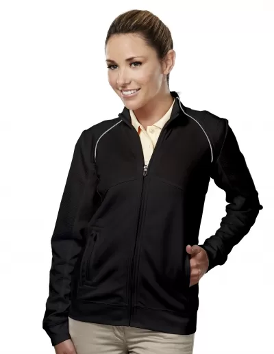 Tri Mountain 625 Exeter Women'S Full Zip Long Sleeve Knit Shirt