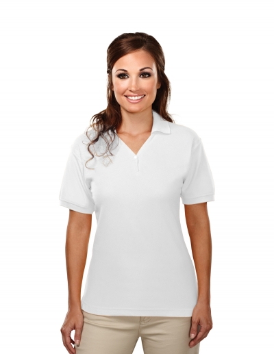 Tri Mountain 186 Stature Women'S Baby Pique Y-Neck Golf Shirt