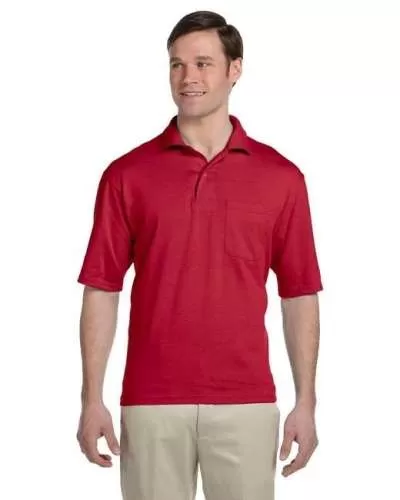 Jerzees 436P Adult SpotShield Pocket Jersey Polo