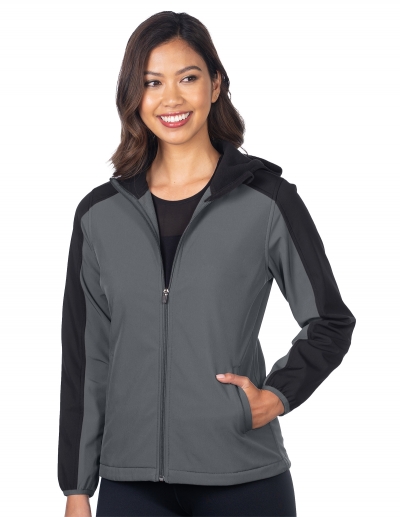 Tri Mountain Jl6355 Odessa Women'S Bonded Soft Shell Hooded Jacket