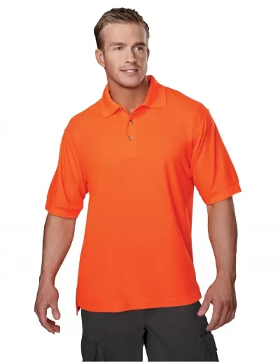 Tri Mountain 100 Safeguard Poly Safety Pique Golf Shirt