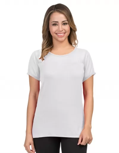 Tri Mountain Lb012 Jasmine Sheer Panel Knit Top