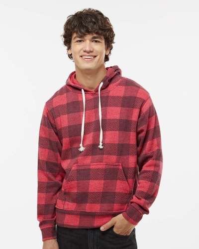 J. America 8871 Triblend Fleece Hooded Sweatshirt