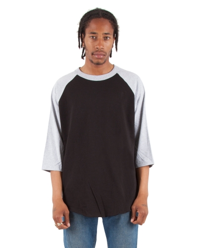 Shaka Wear Drop Ship SHRAG Adult 6 oz., 3/4-Sleeve Raglan T-Shirt