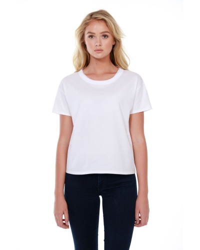 StarTee Drop Ship ST1017 Ladies' 3.5 oz., 100% Cotton Raw-Neck Boxy T-Shirt