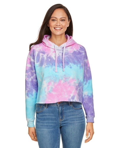 Tie-Dye CD8333 Ladies' Cropped Hooded Sweatshirt