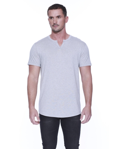 StarTee Drop Ship ST2822 Men's Cotton/Modal Slit V-Neck T Shirt