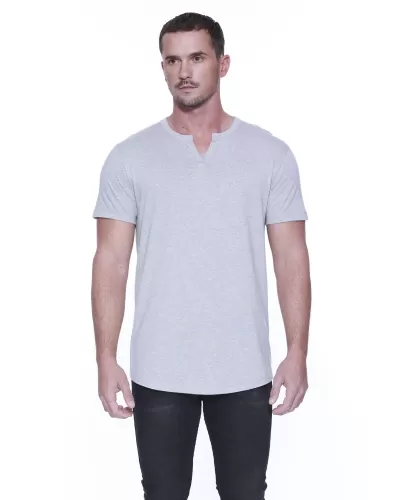 StarTee Drop Ship ST2822 Men's Cotton/Modal Slit V-Neck T Shirt