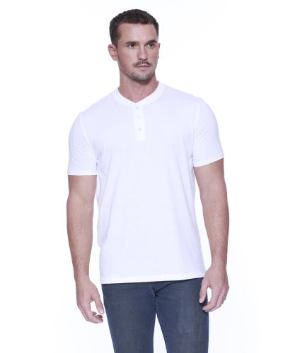 StarTee Drop Ship ST2460 Men's CVC Henley