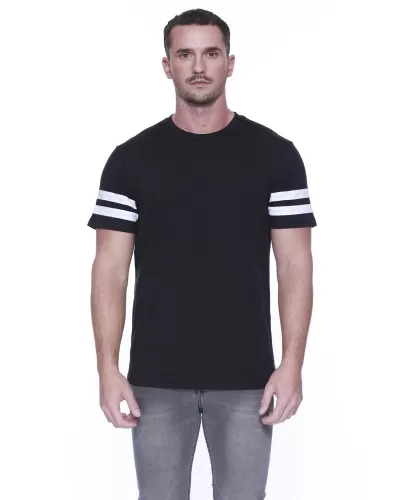 StarTee Drop Ship ST2430 Men's CVC Stripe Varsity T-Shirt