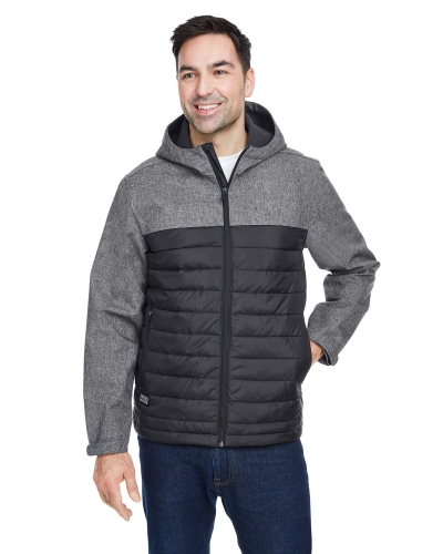 Dri Duck 5324 Men's Pinnacle Puffer Body Softshell Hooded Jacket