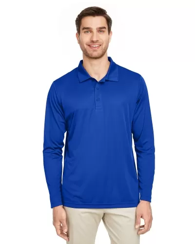 Team 365 TT51L Men's Zone Performance Long Sleeve Polo