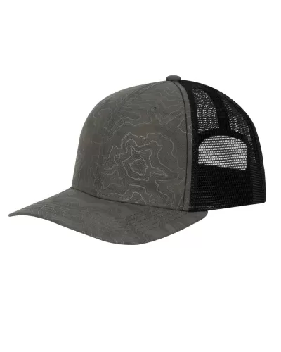 Dri Duck DI3458 Structured Mid Profile Camo Print Trucker Hat