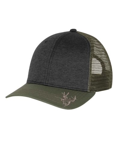 Dri Duck DI3459 Structured Mid Profile Heather Trucker Hat