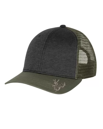 Dri Duck DI3459 Structured Mid Profile Heather Trucker Hat