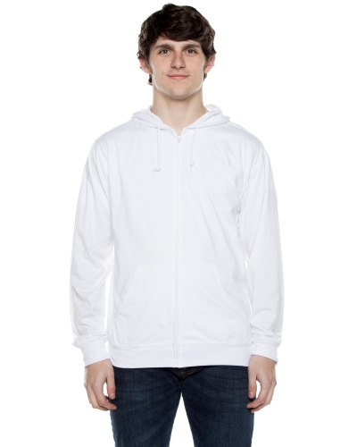 Beimar Drop Ship AZJ702 Unisex 4.5 oz. Jersey Long-Sleeve Full-Zip Hooded T-Shirt