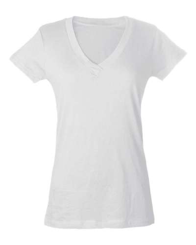 Tultex 214 Women's Fine Jersey V-Neck T-Shirt