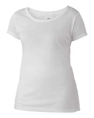 Tultex 243 Women's Poly-Rich Scoop Neck T-Shirt
