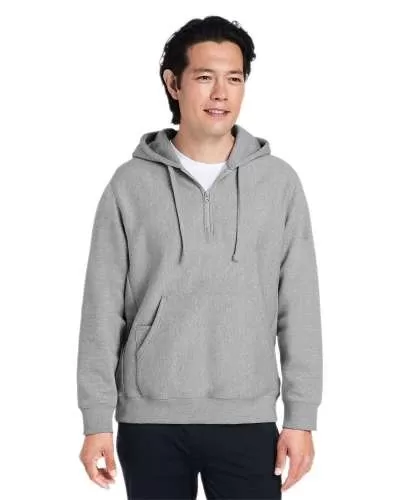 Team 365 Unisex Zone HydroSport Heavyweight Quarter-Zip Hooded Sweatshirt - TT97